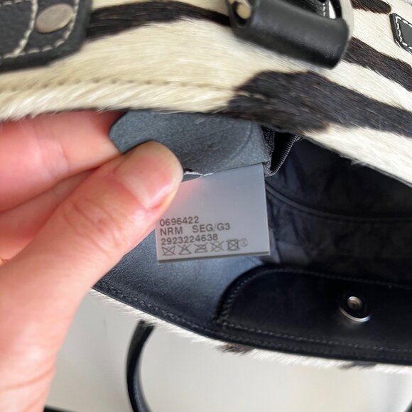 LONGCHAMP Zebra Pony Hair Leather Shoulder Bag – Rare Original - Picture 7 of 7